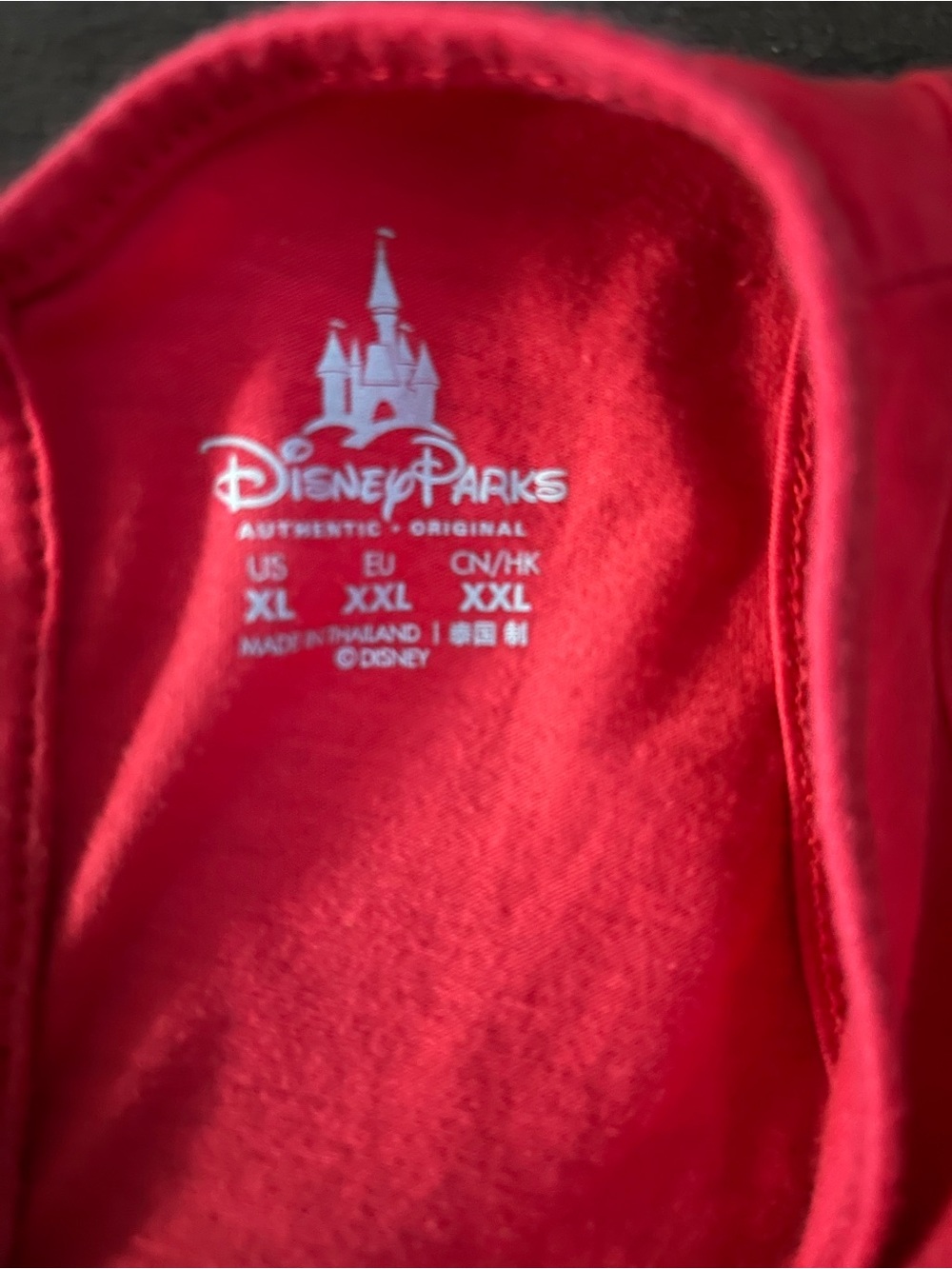 Disney Red Tank with Black & White Polka Dot Back and Pocket - Picture 2 of 5